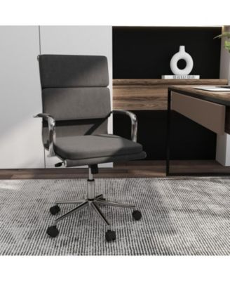 Ergonomic Leathaire Office Chair with Rocking Backrest and Adjustable Height