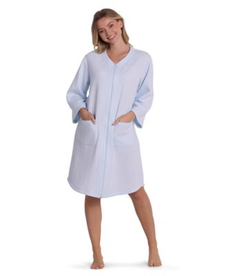 Women's Long-Sleeve Quilted Knit Robe