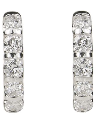 Diamond Hoop Earrings in 14k White Gold (1-1/2 ct. t.w.)