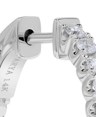 Diamond In-and-Out Hoop Earrings (3 ct. t.w.) in 14k White Gold