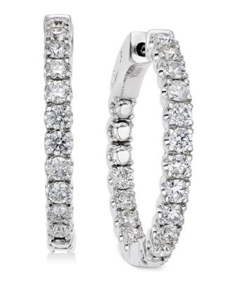 Diamond In-and-Out Hoop Earrings (2 ct. t.w.) in 14k White Gold