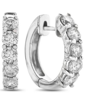 Diamond Hoop Earrings in 14k White Gold (1-1/2 ct. t.w.)