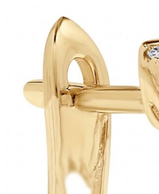 Diamond Oval Hoop Earrings (1 ct. t.w.) in 14k White Gold