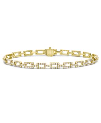 Diamond Square Link Bracelet (2 ct. t.w.) in 14k Gold or 14k White Gold