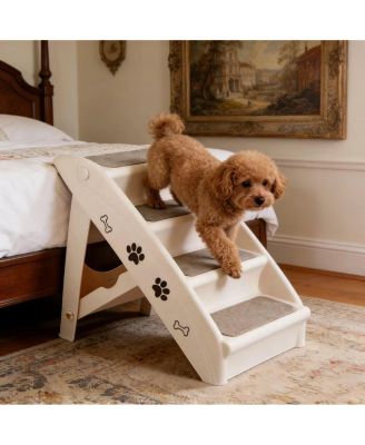 Folding Dog Stairs, Portable Indoor/Outdoor Pet Steps for Bed, Couch, Car, Pet Stairs for Small Pet Dog/Cat