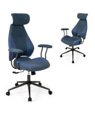 Ergonomic High-Back Office Chair with 2D Headrest and Rocking Backrest