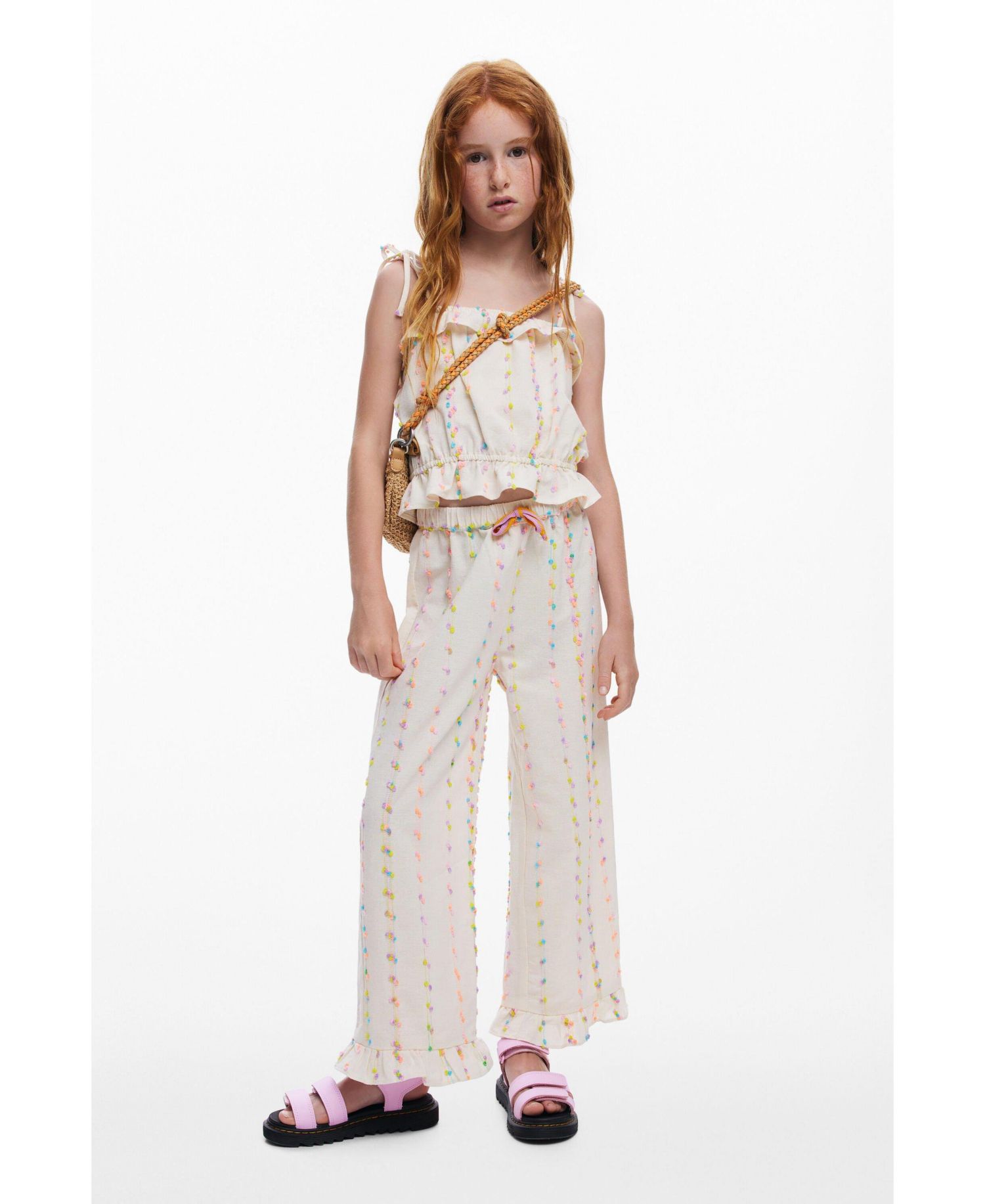 Girls Girls's Pom-pom strap top