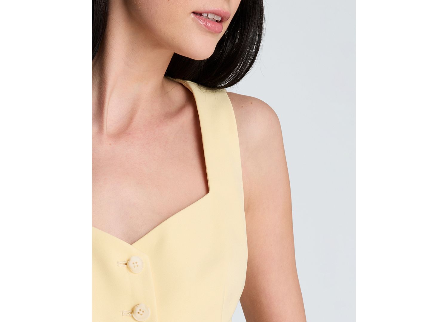 Women's Sleeveless Curved Peplum Vest