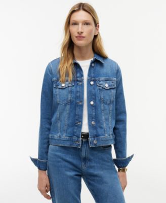 Women's Slim-Fit Collared Denim Jacket