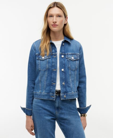 Женские куртки Tommy Hilfiger Slim-Fit Collared Denim Jacket
