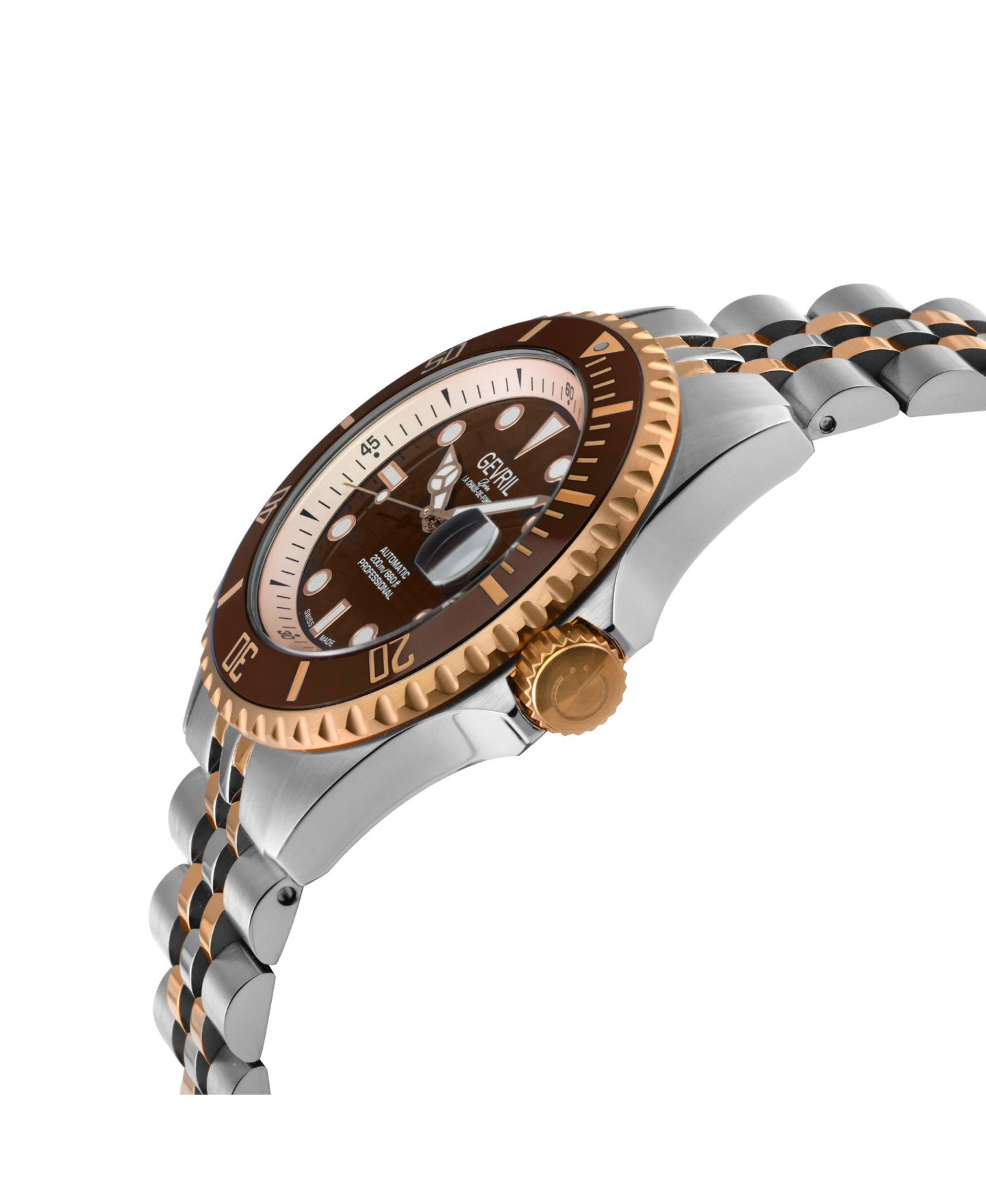Мужские часы Gevril Wall Street Swiss Automatic Two-Tone SS/IPRG Bracelet Watch — фото 3