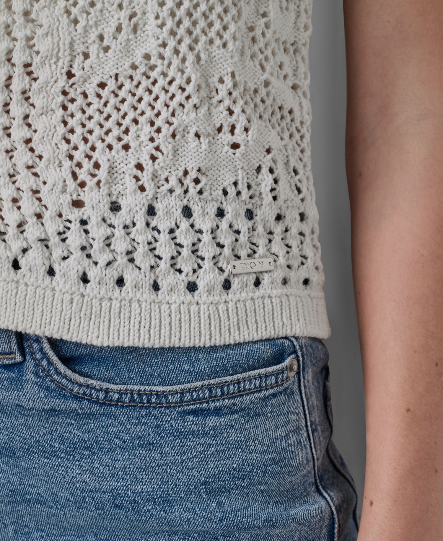 Women's Short-Sleeve Crewneck Cardigan