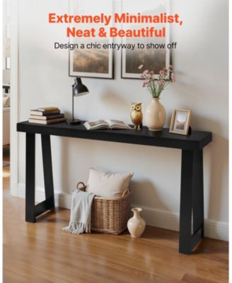 Console Table, 56 in, Modern Desk Behind Couch for Living Room