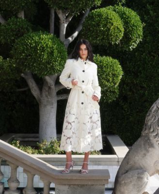 Guipure Lace Cotton Trench Coat