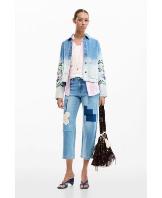 Women's Denim jacket flowers