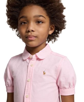 Girls' 2T-6X Cotton Oxford Shirtdress