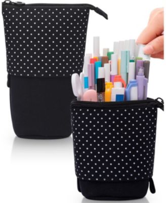 Standing Pencil Case Cute Stand Up Pouch Telescopic Pen Holder School Office Supplies