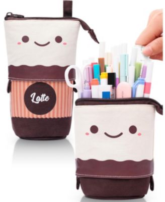 Standing Pencil Case Cute Stand Up Pouch Telescopic Pen Holder School Office Supplies