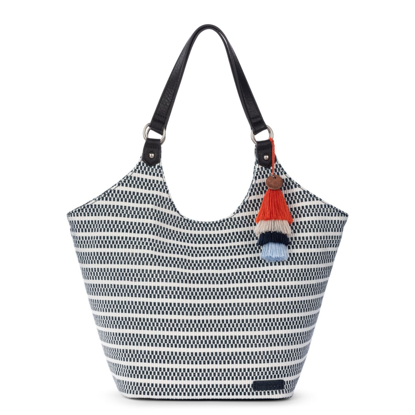 Женская сумка Sakroots Roma Shopper, цвет: Чёрный / Белый — фото 1