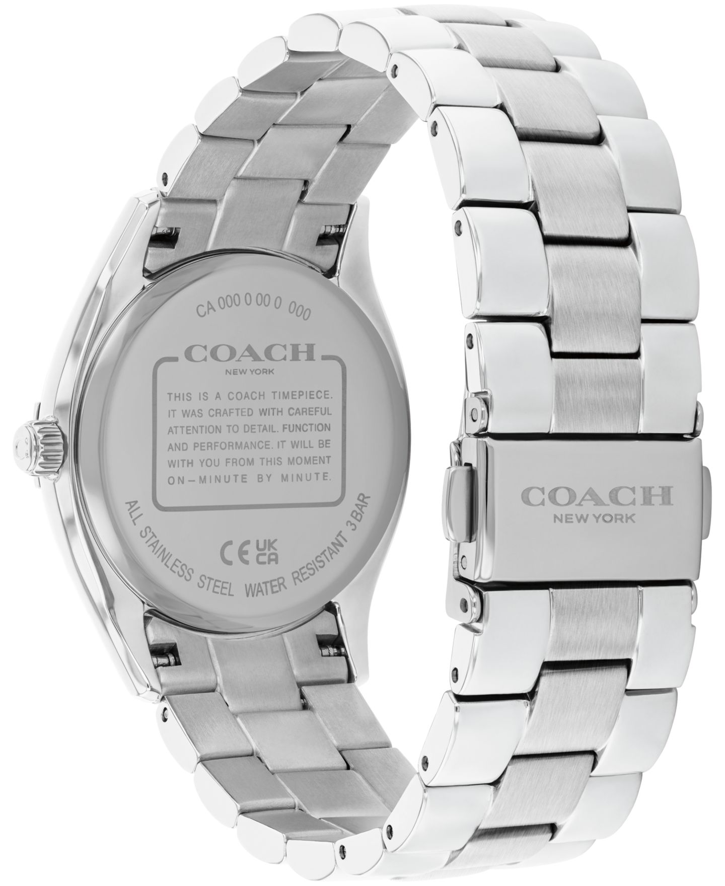 Женские часы Coach Brooks Silver-Tone Stainless Steel Bracelet Watch 34mm — фото 3