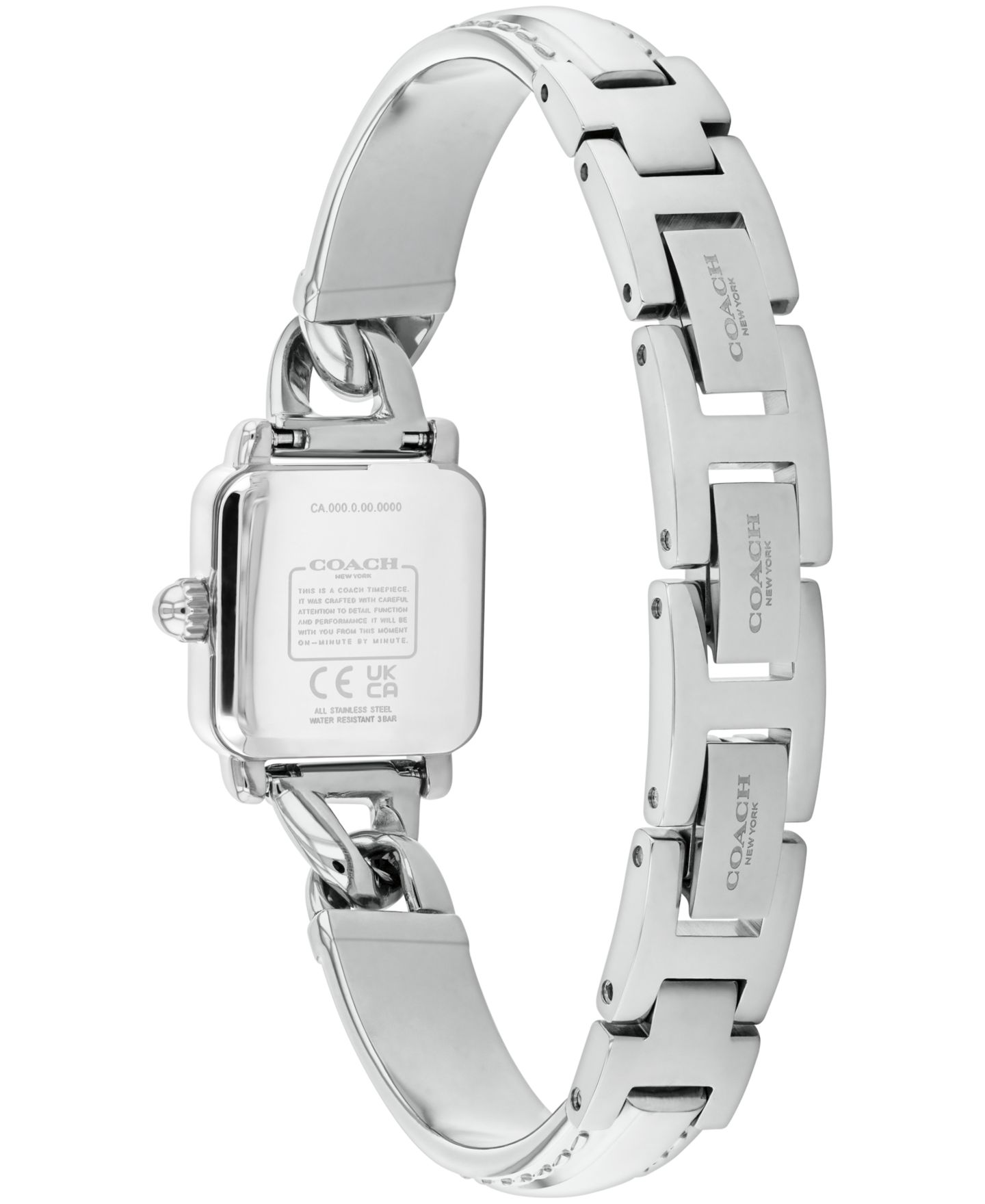 Женские часы COACH Cass Silver-Tone Stainless Steel Bangle Bracelet Watch 18mm — фото 3