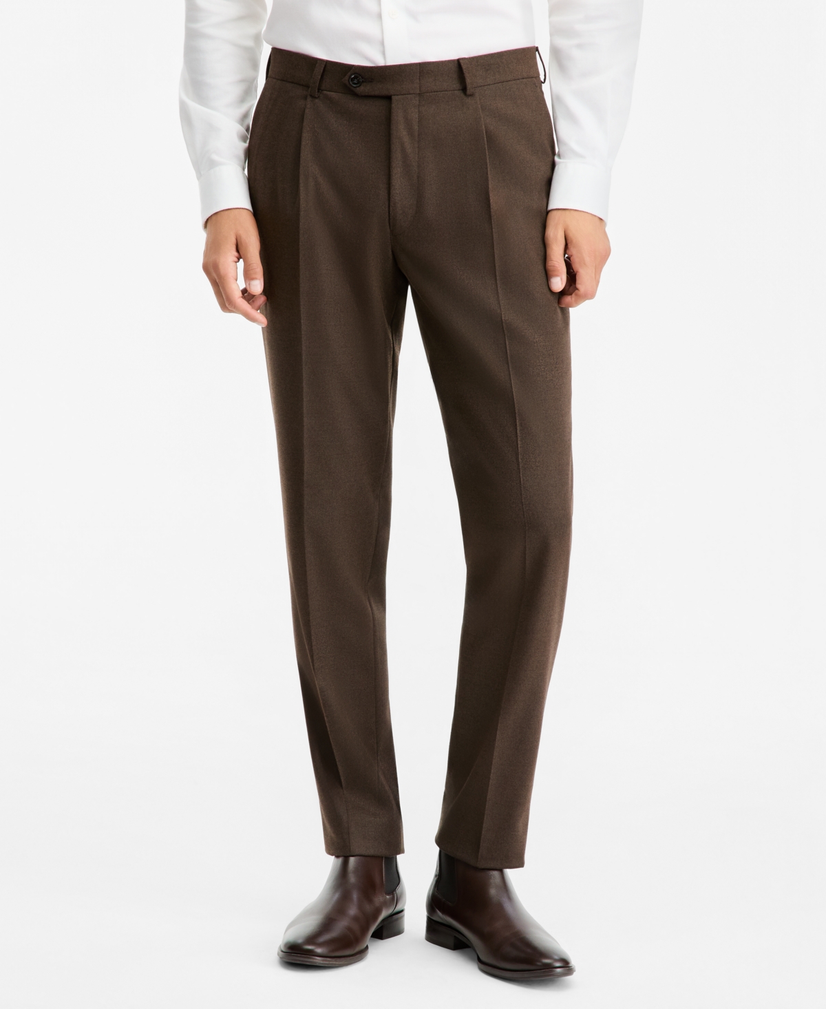 Michael Kors Men's Classic-Fit Denim Flannel Solid Pants