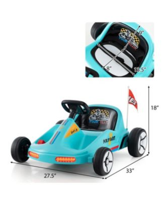 12V Electric Go Kart for Kids with Remote Control and Music-Blue
