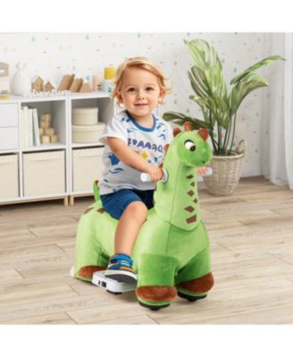 6V Kids Ride on Dinosaur with Foot Pedal, Padded Seat and Music