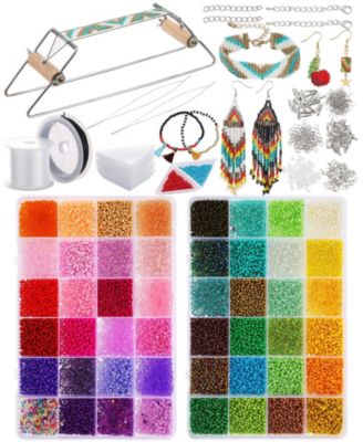 24000 Bead Loom Kit Adults Glass Seed Beads Bracelet Earring DIY Craft Gift 48 colors