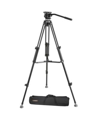 E-Image EK610 Professional 3-Section Aluminum Video Tripod with 65mm Bowl Fluid Head