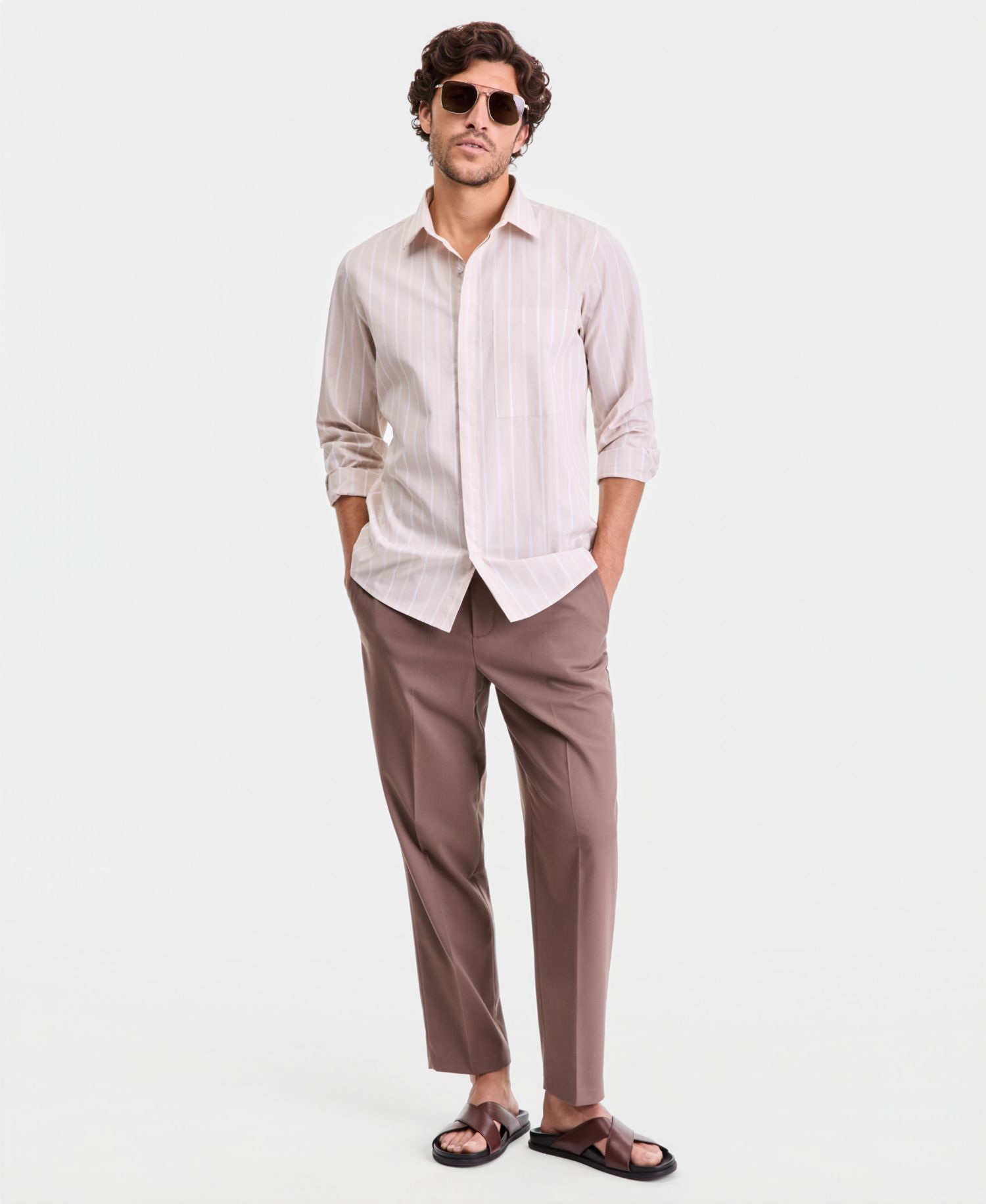 Men's Tanner Striped Long-Sleeve Shirt, Macy's Exclusive