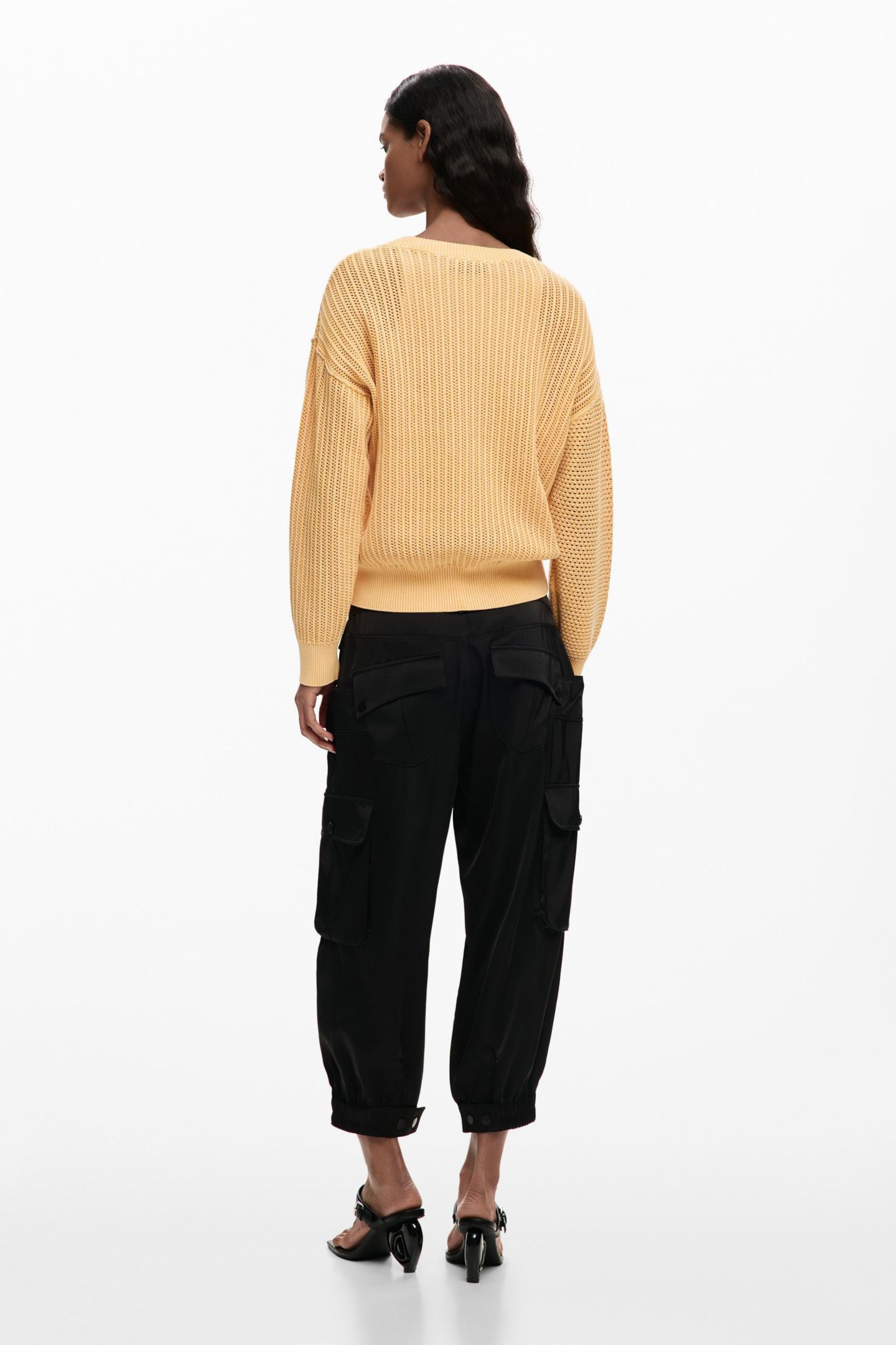 Женский свитер Desigual Basic knit, цвет: Жёлтый — фото 5