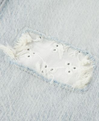 Girls' Eyelet Baggy Jeans