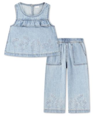 Girls' Ruffle Top and pants, 2-Piece Set