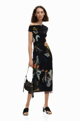 Women's Midi collage dress