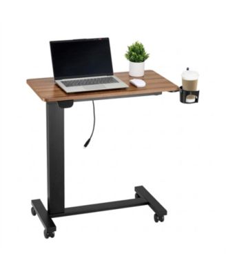 Overbed Table, Mobile with Electric Lift, Adjustable Height for Home or Office