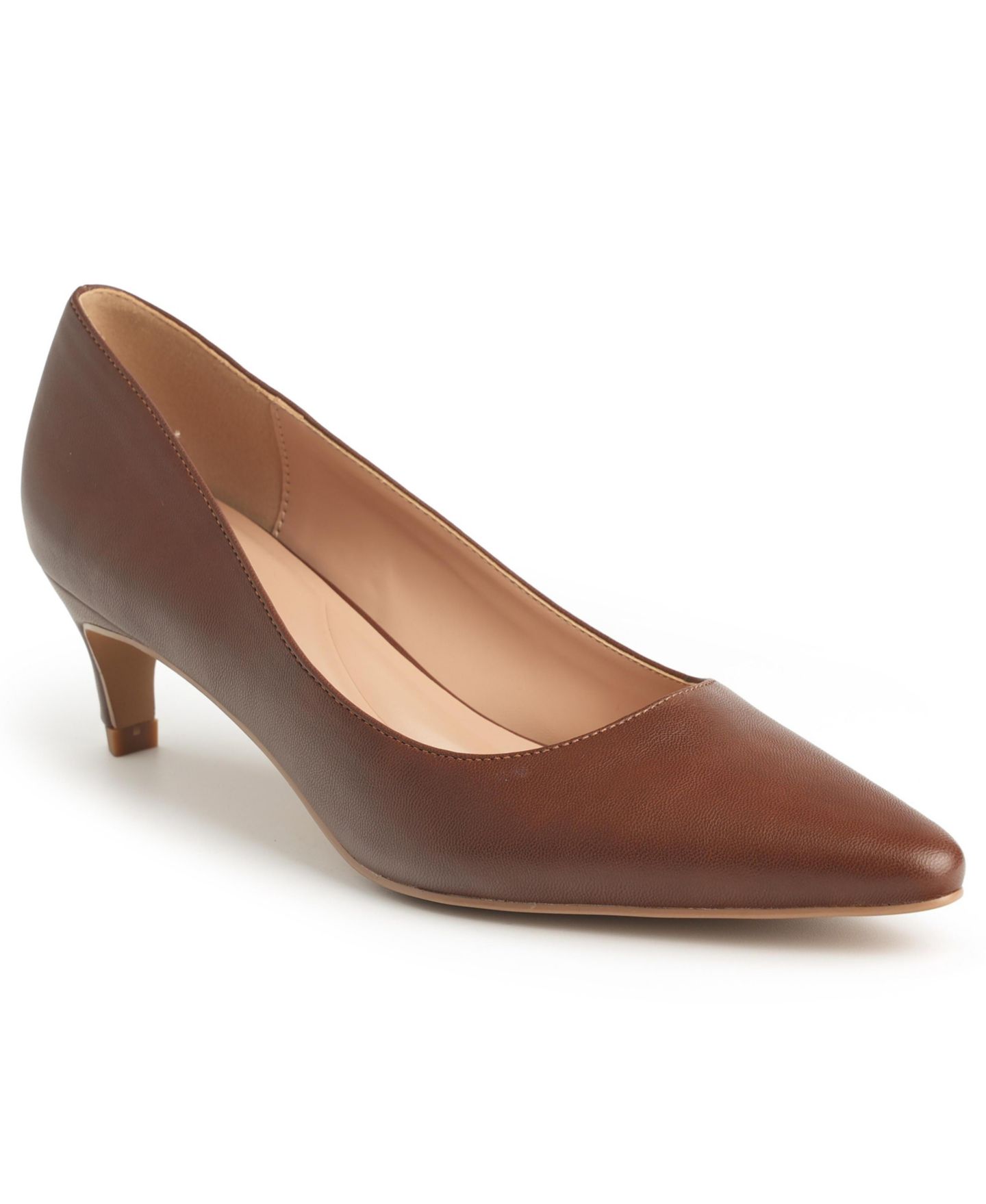 Женские туфли New York & Company Kaelyn Kitten Heel Pump, цвет: Коричневый — фото 1