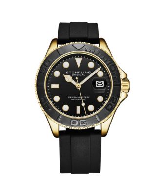 Depth master 4072 Men s Quartz Diver Watch, Silicone Strap, Date, Water Resistant