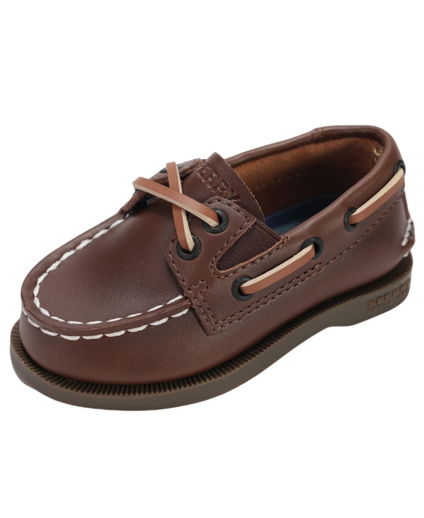Кроссовки Sperry Authentic Original Boat Shoes для девочек-малышей, цвет: Коричневый кожаный — фото 6