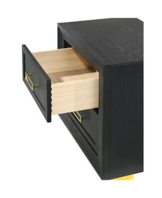 Modern Glam 2-Drawer Nightstand