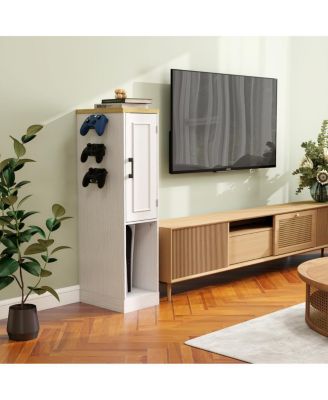 44.49" Slim AV Media Stand with 2 Drawers & 3 Hooks