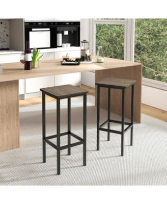 Counter Height Bar Stools Set of 4 with Wood Frame