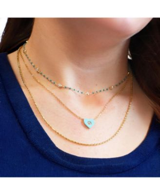 Bullet Bead Chain Necklace 14K Gold-Plated Sterling Silver