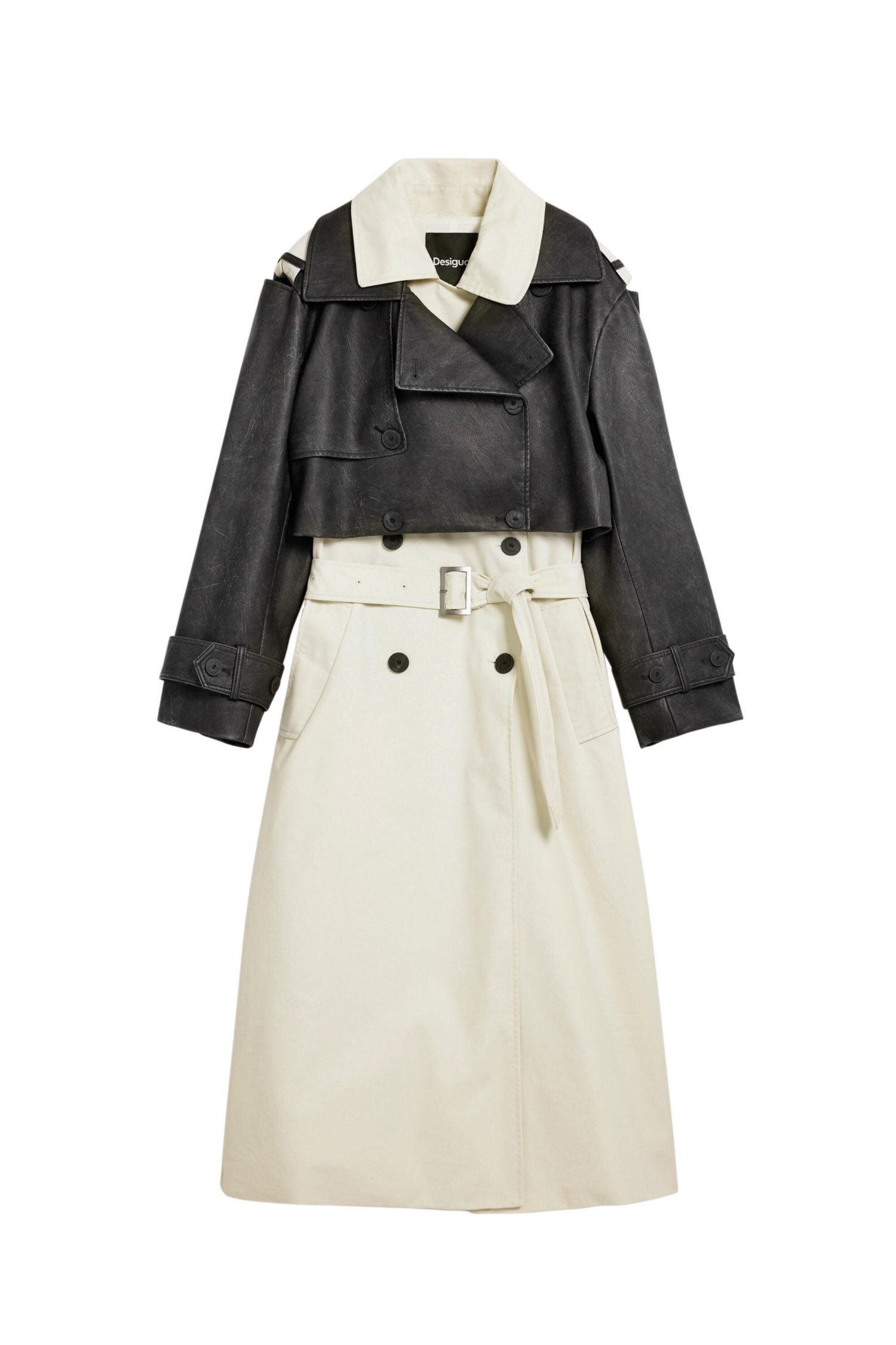 Women's Detachable trench coat combined