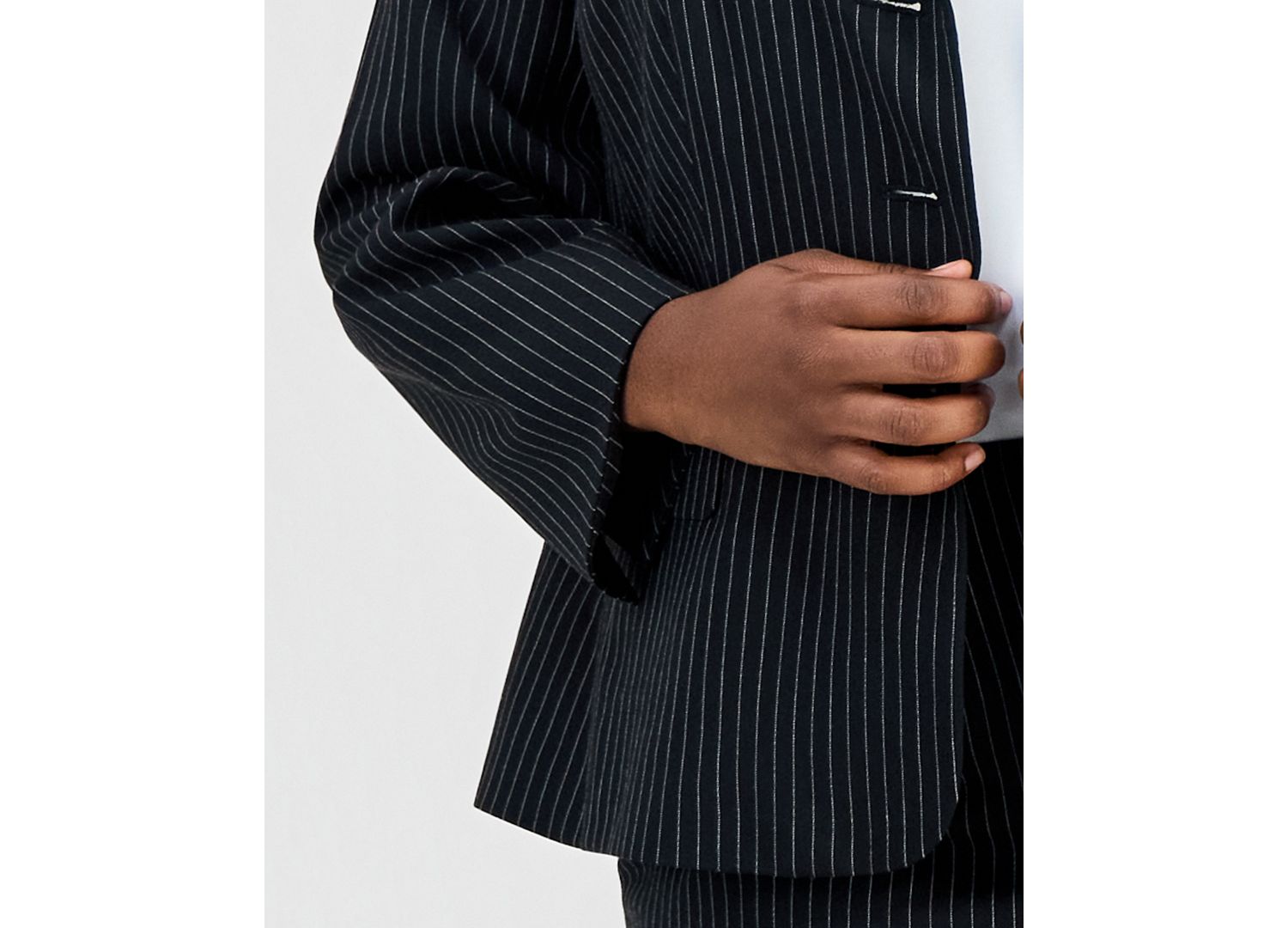 Plus Size Three-Button Notch-Collar Jacket & Slim Skirt Suit