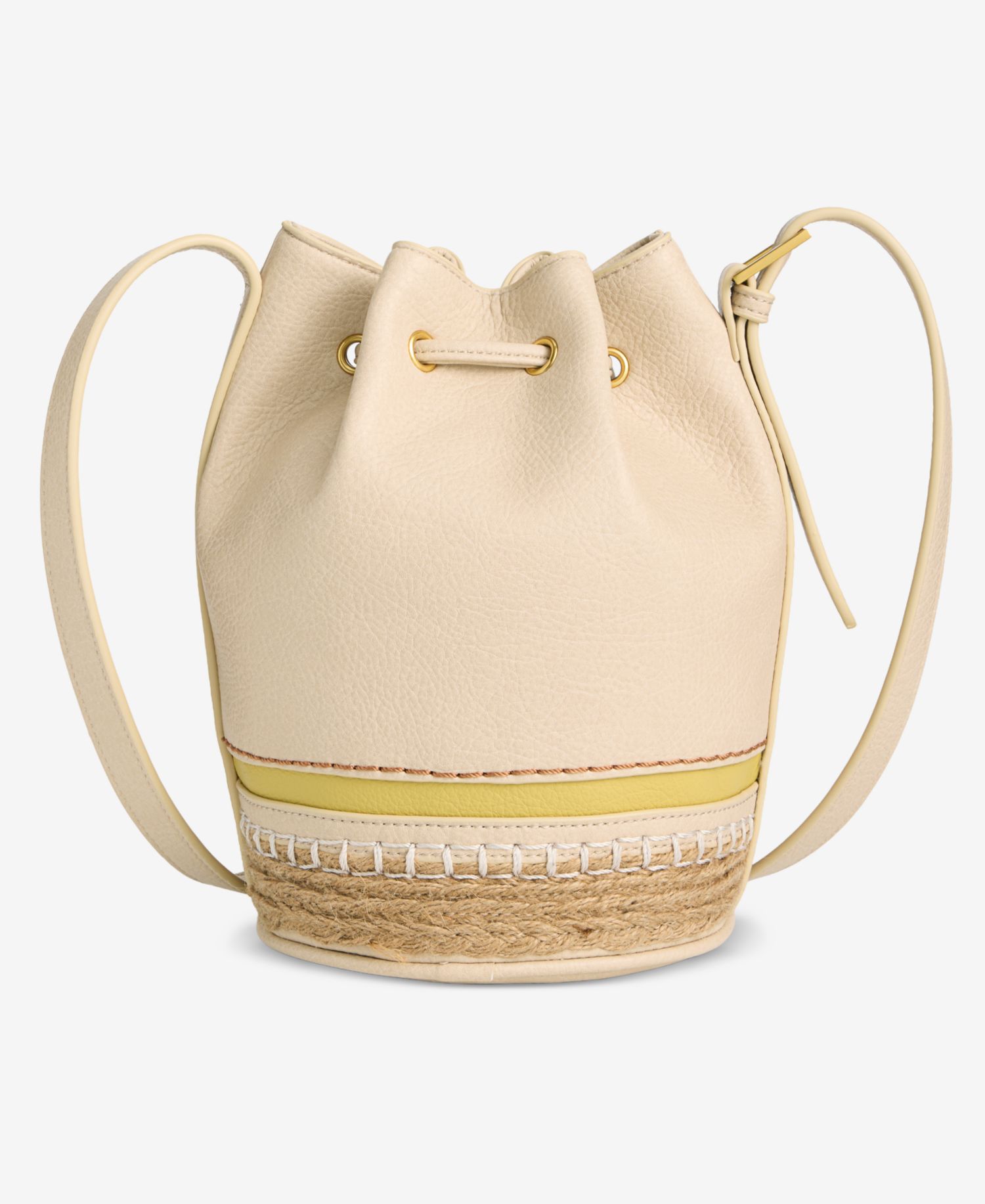 Small Bottom Detail Drawstring Bucket