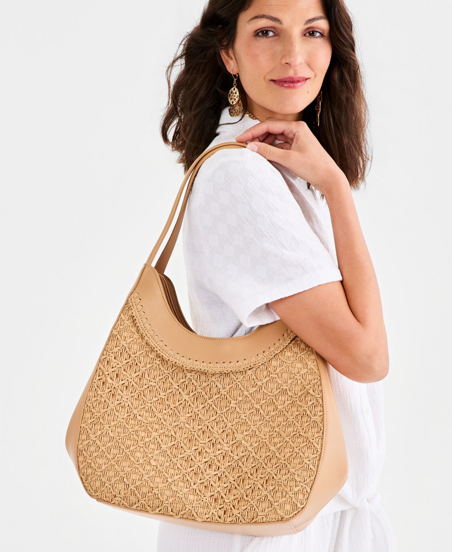 Crochet Straw 4-Poster Tote