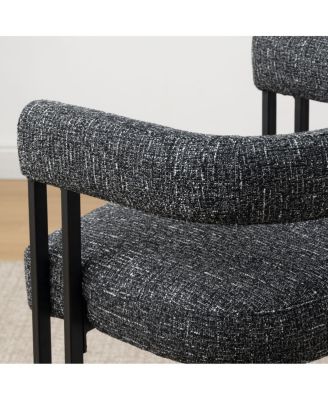 Upholstered Counter Height Stool with Arms, Metal Frame 1 Pc