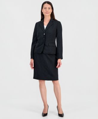 Women's Three-Button Notch-Collar Jacket & Slim Skirt Suit