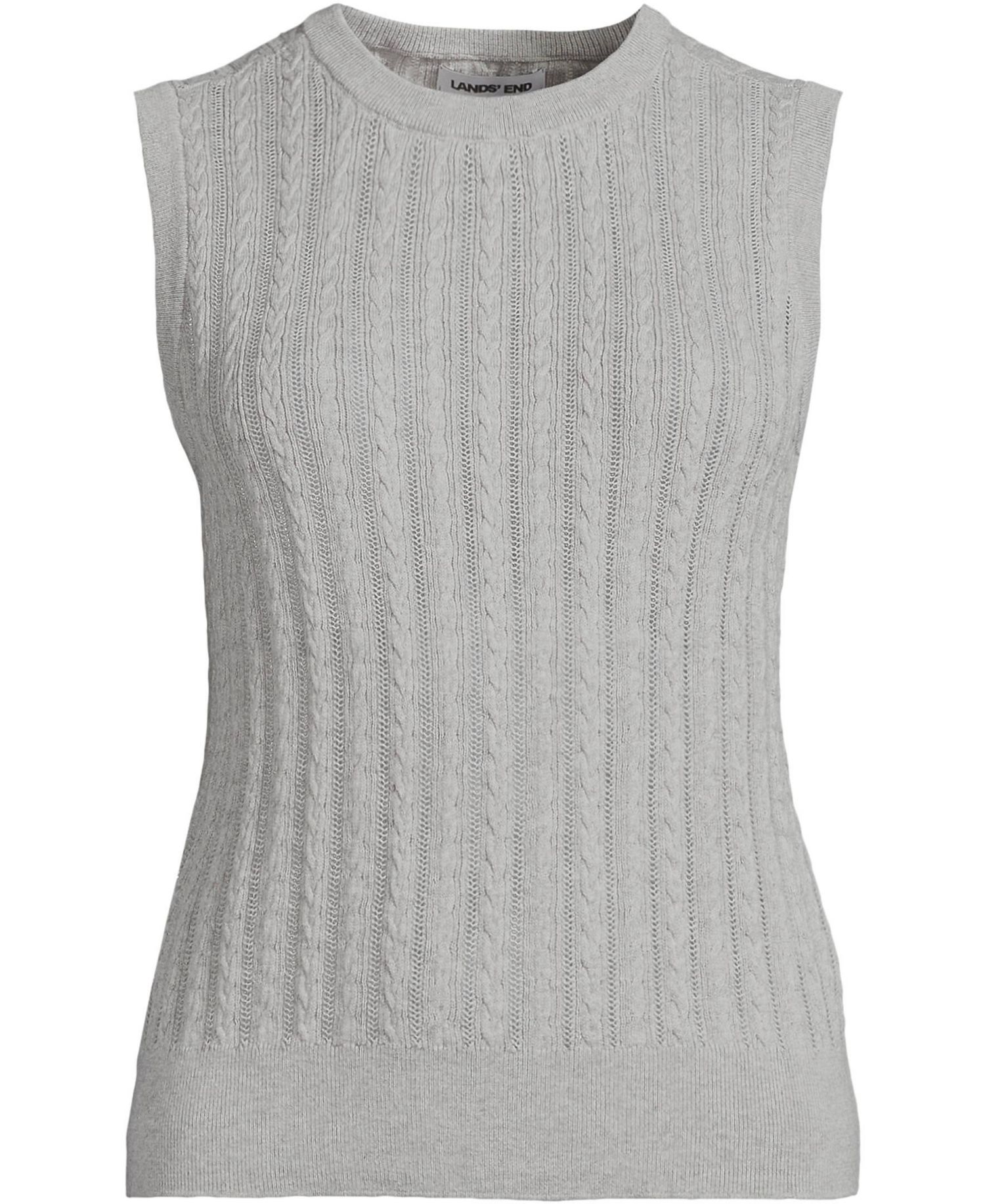 Women's Cotton Pointelle Shell Sweater